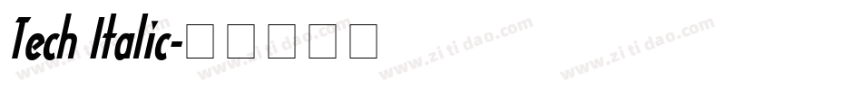 Tech Italic字体转换